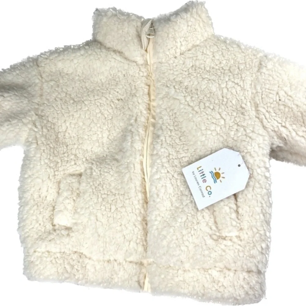 NWT reversible puffer quilted fleece sherpa baby jacket sustainably made